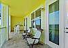 Spacious balcony with oceanfront view
