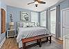 King bed in master bedroom with en suite bath 