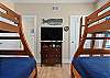 3rd bedroom has two bunk beds - both twin over full. Also has LED smart TV.