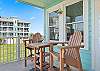 Elevated Adirondack chairs - Enjoy hours of wave watching.