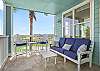 Spacious balcony with comfortable lounging 