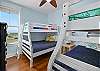 3rd guest bedroom has two sets of bunk beds - both twin over full