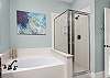 Soak tub and walk-in shower available in the master bathroom 