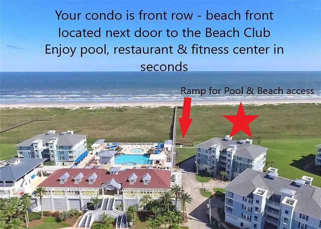 Quick access to the beach &  Beach Club. Be poolside in seconds!!