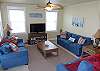 LIVING ROOM HAS SLEEPER SOFA, LED SMART TV, & WIRELESS INTERNET