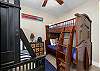 3rd guest bedroom. 2 sets of bunk beds - one set twin over full and the other twin over twin