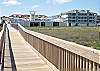 Boardwalk to the Beach Club - Beach Club on the left - Your condo building on the right