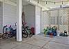 Beach toys & bikes provided with rental as well as an outside bath room!