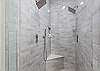 Walk-in shower in the master bathroom. 