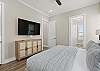 Smart tv in the master bedroom. 