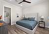 King bedroom with en suite bathroom. 