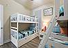 3rd bedroom has 2 sets of bunk beds. One is twin over full and the other is twin over twin. This bedroom can sleep up to five.
Bunks have extra storage underneath - 4 drawers total
