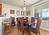 Large dining table for enjoying family meals together. Counter top bar stools are available as well