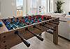 Foosball table in the game room 