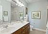 Double sink vanity in master bath