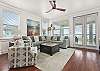 Large open living room with comfortable seating for the family 
