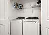 Full size washer and dryer available 