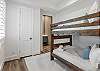 Full over full bunk room with en suite bathroom 