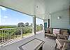 Spacious balcony looking into the bay 