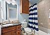 Hall bath with shower/tub combo 