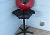 Electric grill on patio 
