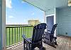 Balcony with comfortable loungers 