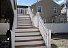 stairway to first floor entrance and back porch 