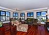 Beautiful koa wood flooring throuhout (furniture not included).