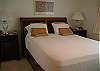 Queen sized bed with full linen package.