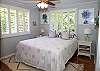 Plantation shutters provide a tropical feeling while enjoying trade winds throughtout the day