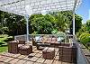 Free-standing Lanai makes for a wonderful barbecue and entertainment deck - surrounded by tropical foliage.