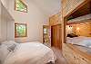 Upstairs bedroom, King Trundle and two Twins built-in nook. En-suite bathroom