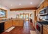 Kitchen opens up to dining room