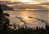 Pali Ke kua sunset over Hideaways beach