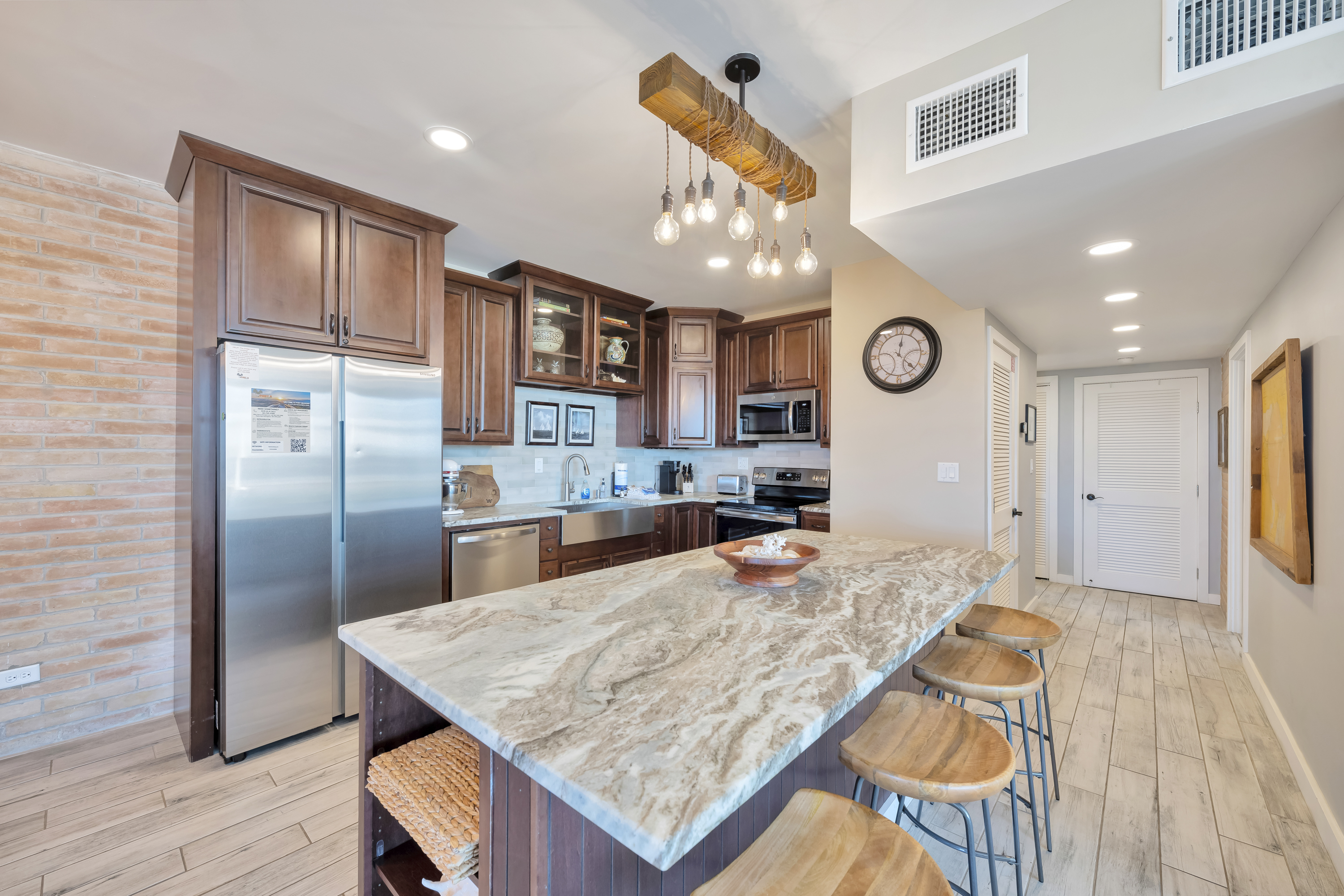 Spacious kitchen with a large island perfect for cooking, dining, and gathering