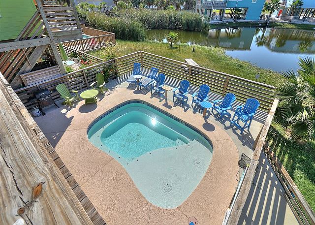 Aerial view of private pool