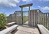 Gate to beachhead's private boardwalk