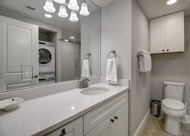 Guest Bathroom with Washer and Dryer