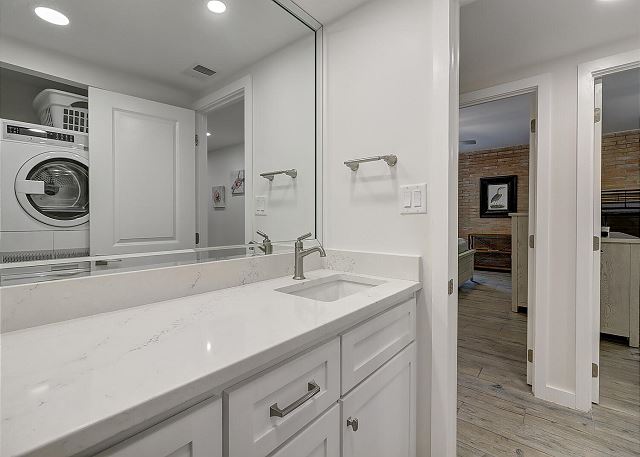 Guest Bathroom with washer dryer