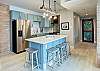 Full-equipped kitchen with breakfast bar
