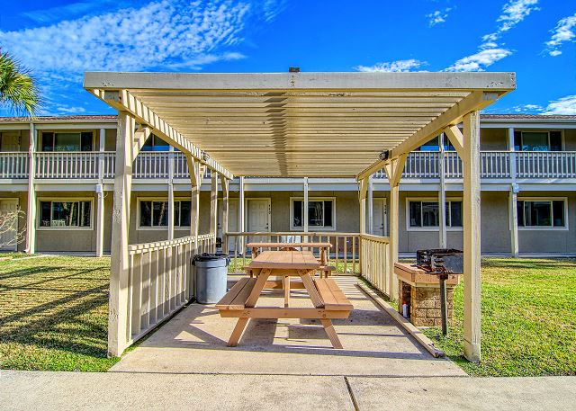 Picnic area with charcoal grills