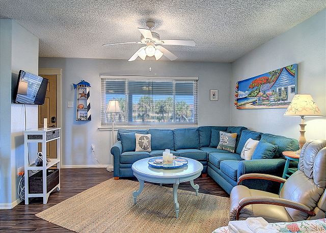 Living room looking at entrance