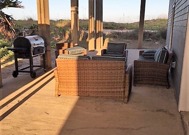 Downstairs patio view