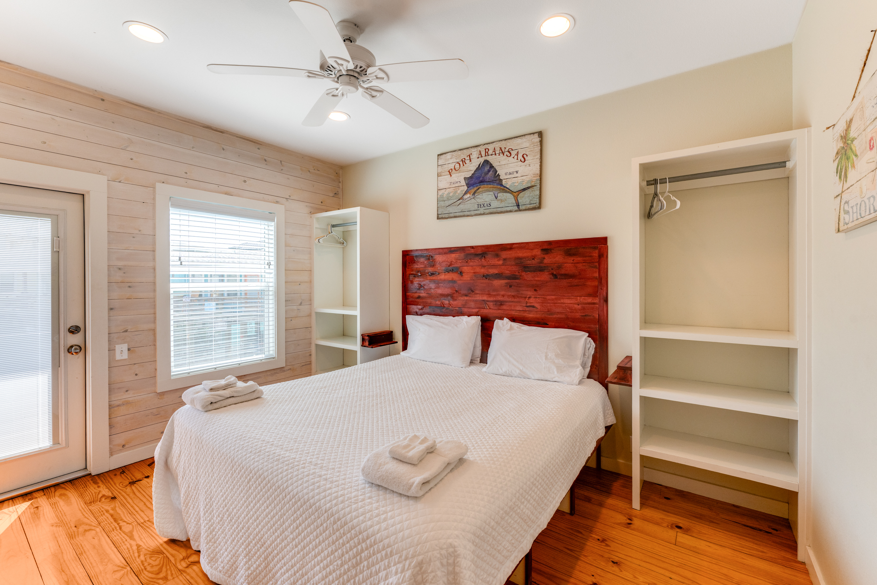 Sink into slumber on a luxurious king-size bed with upper deck patio access