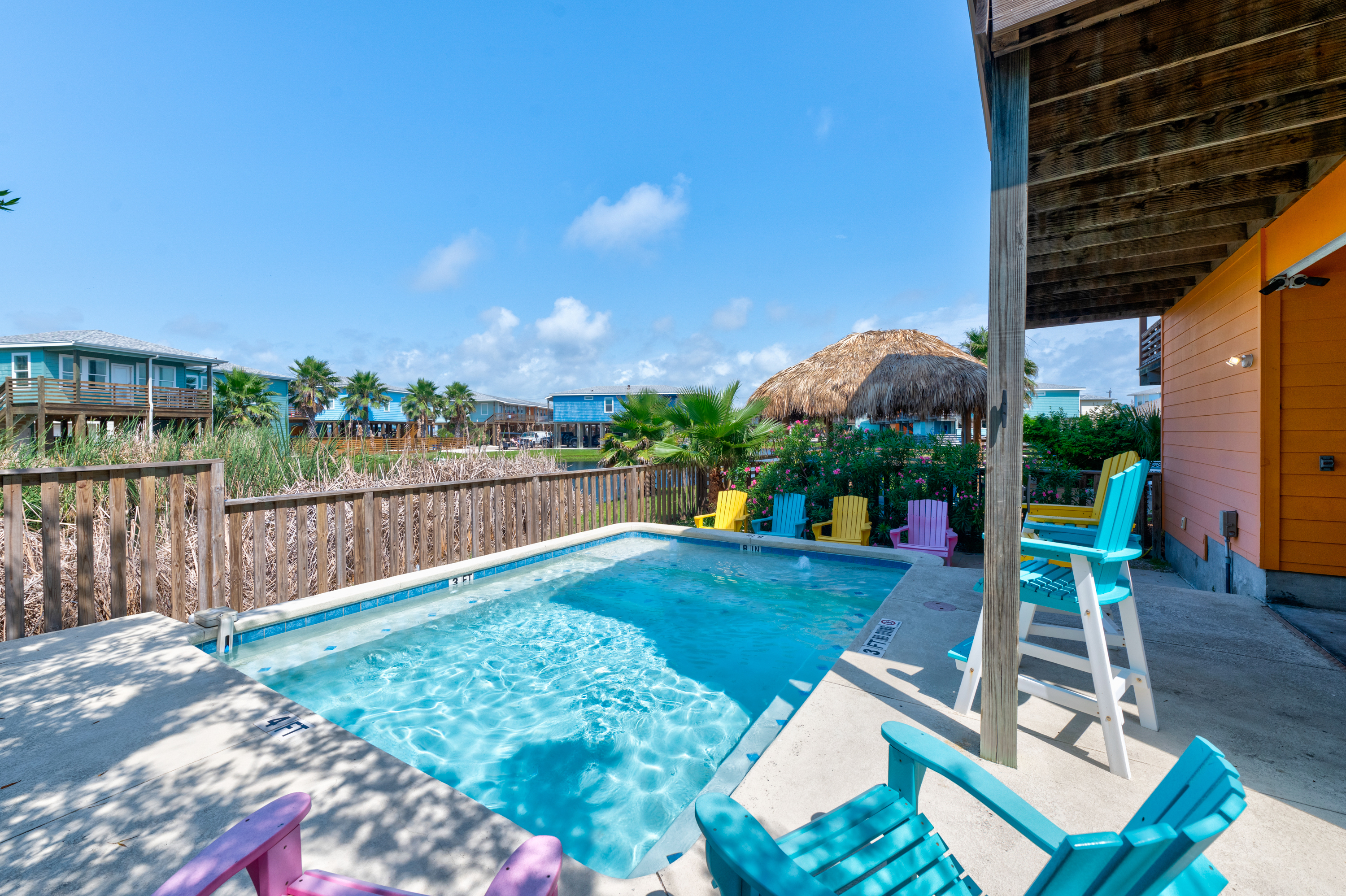 Private pool that offers the perfect balance of relaxation and fun