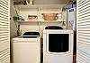 Convenient in-property washer and dryer available for guest use, ensuring a hassle-free stay.