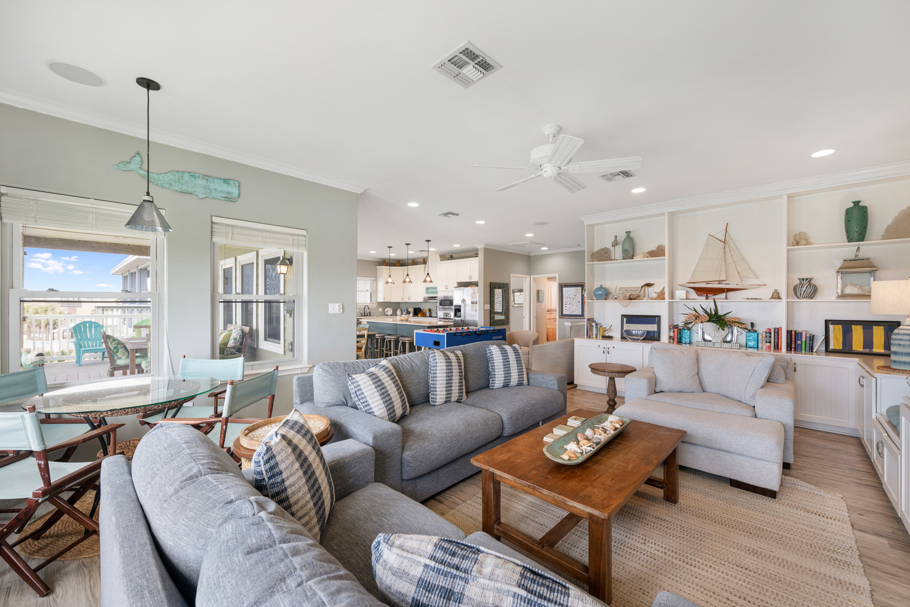 Enoy the Gulf views from the third floor open living, kitchen and dining area 