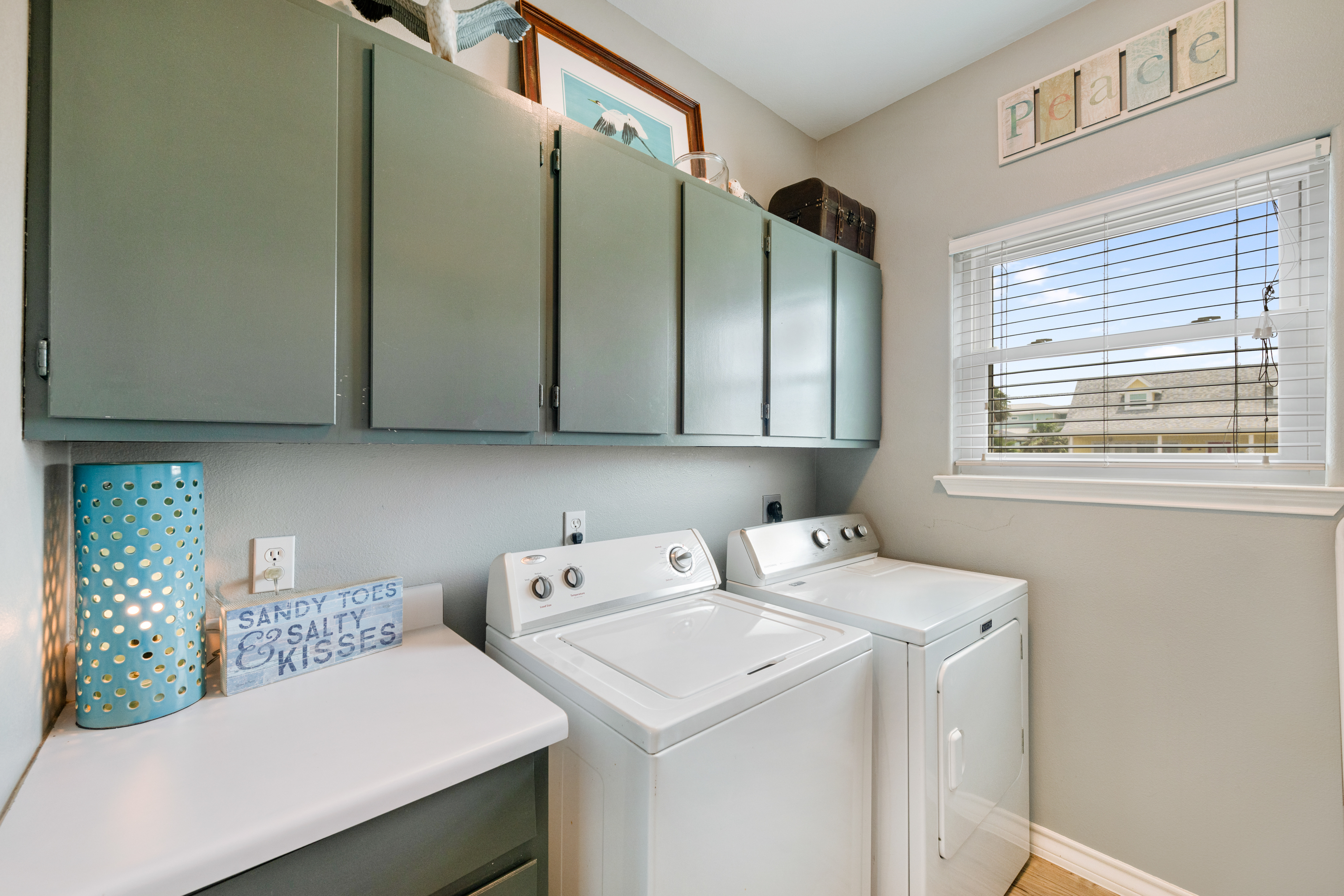 Convenient in-property washer and dryer available for guest use, ensuring a hassle-free stay.