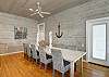 Stylish dining area with a touch of tropical paradise