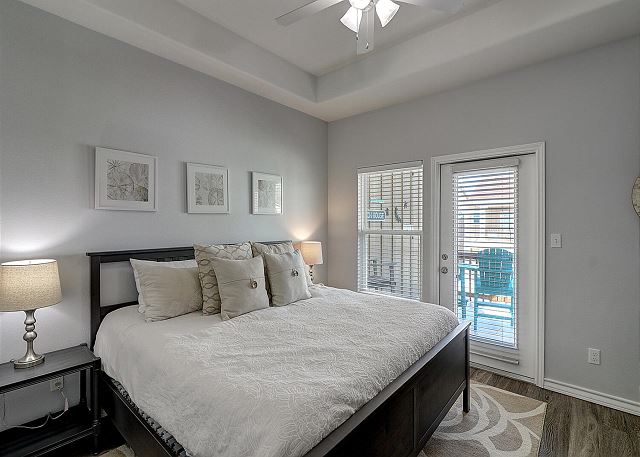 2nd King Bedroom with door to balcony